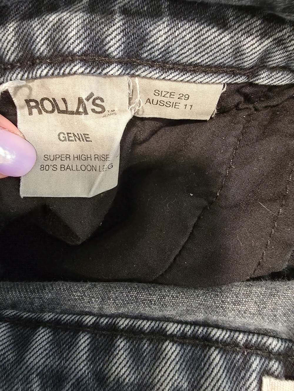 Rolla's Genie Super High Rise 80's Balloon Leg Jeans - Picture 7 of 7